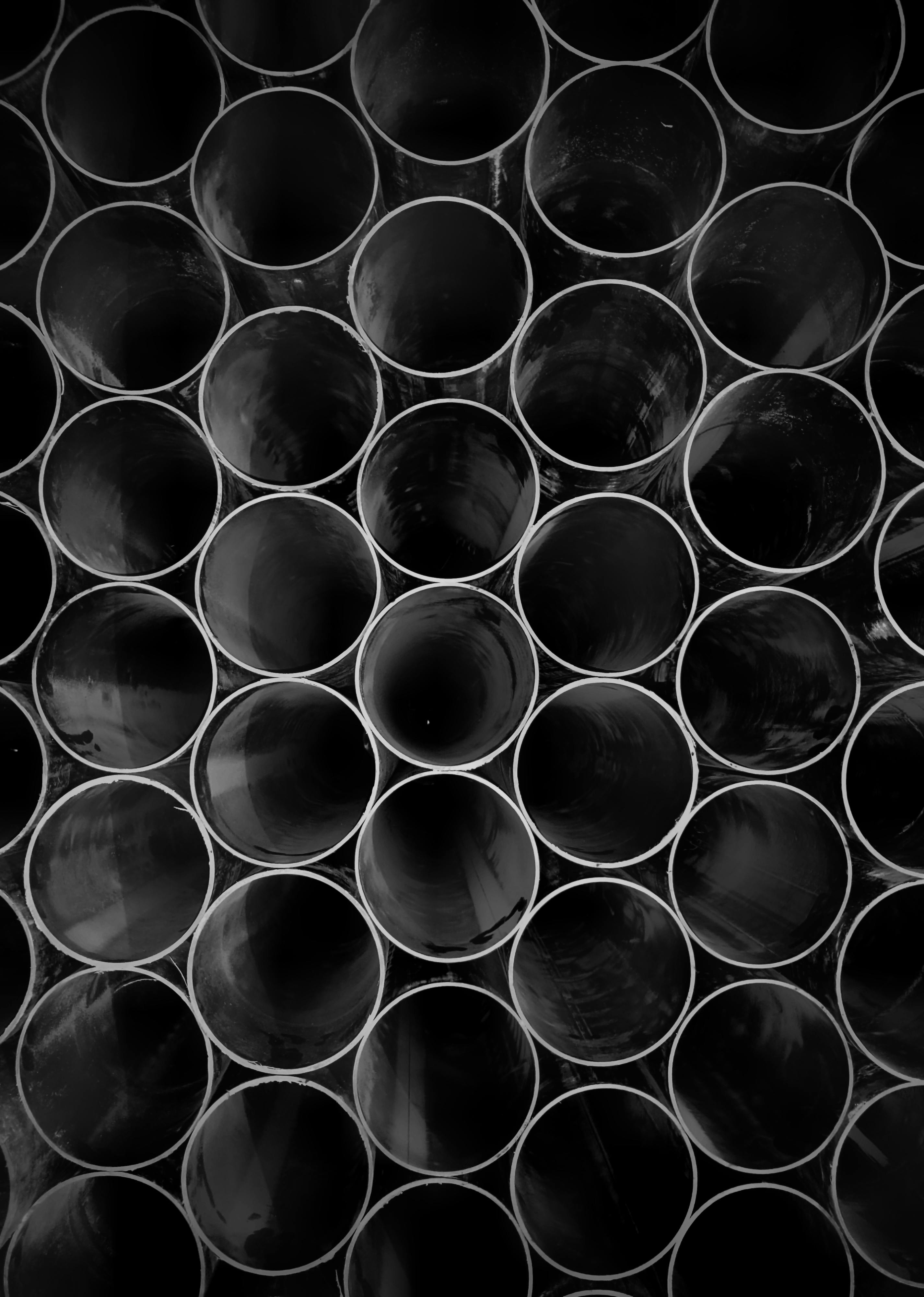 Carbon steel seamless pipes ASTM A106 Gr.B stacked